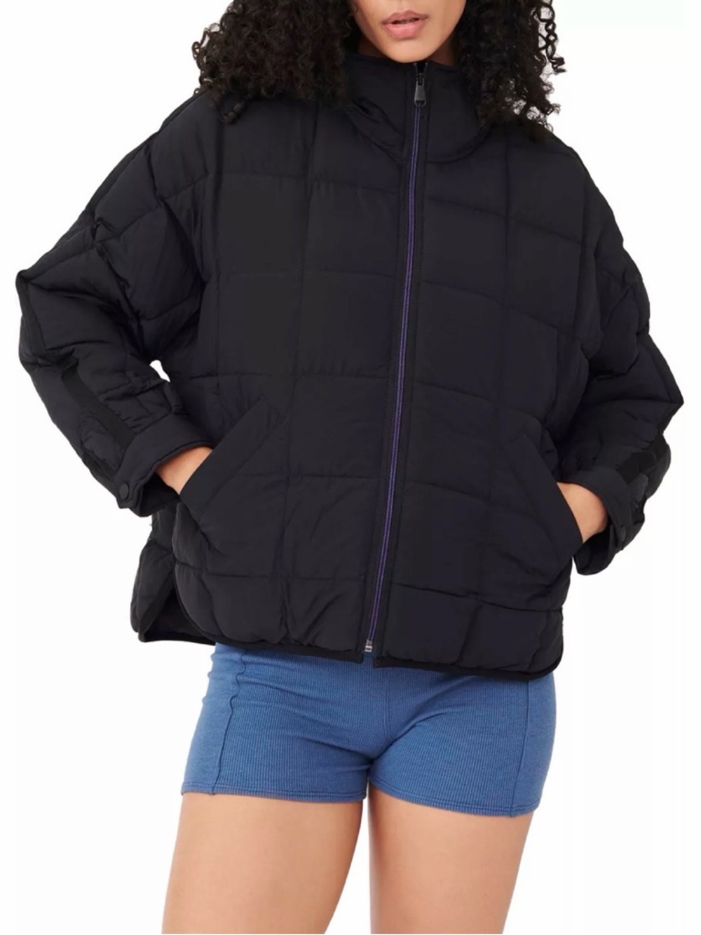 FP Movement by Free People Pippa Packable Puffer Jacket Black Medium M